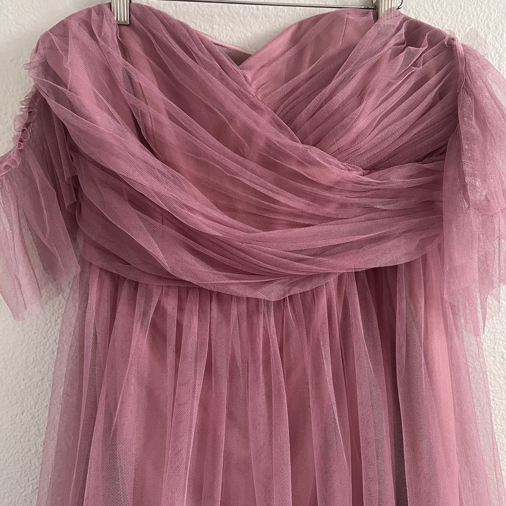 Tulle Dress Medium Romantic Coquette Balletcore Off Shoulder Strap Fit Flare NWT - Picture 6 of 9